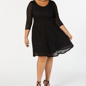 Maitai Black Lace Dress 3/4 Sleeves 2X